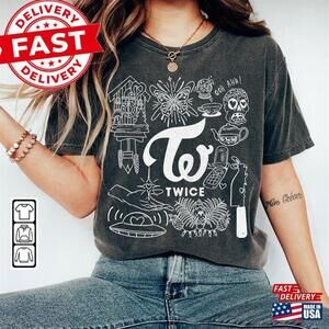 Twice Doodle Art Shirt Kpop Album Lyric Tattoo Graphic Classic